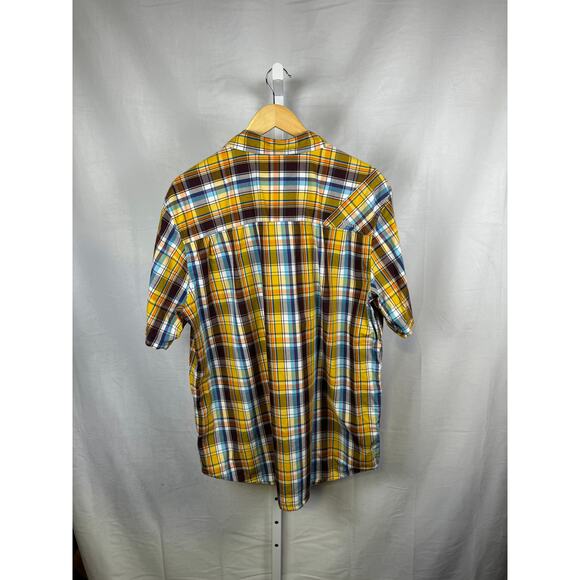 Marmot Men's Short Sleeve Button Front Plaid Shirt Size Large - Picture 4 of 5